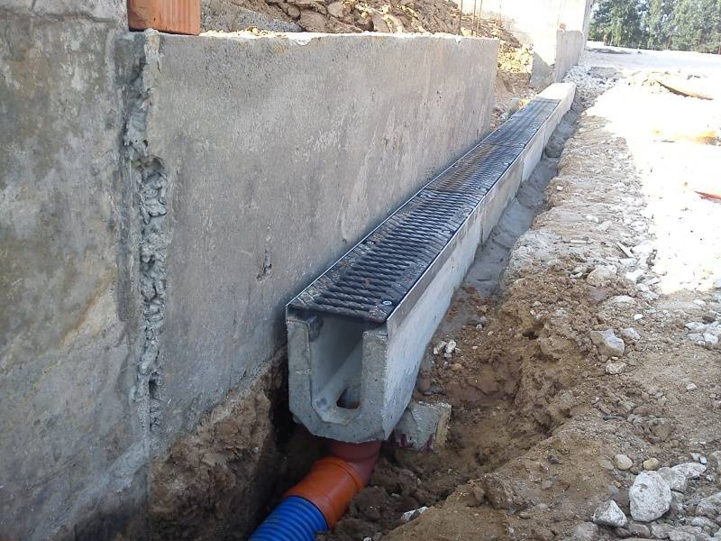 Дождевой лоток водоотводной бетонный с решеткой / дренаж и водосток / публикации / санитарно-технические работы