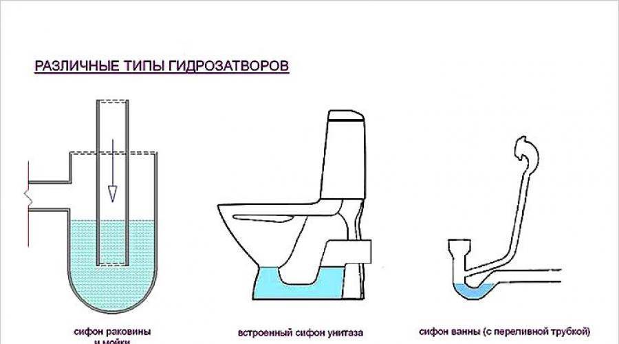 Гидрозатвор для канализации — виды, монтаж и принцип работы