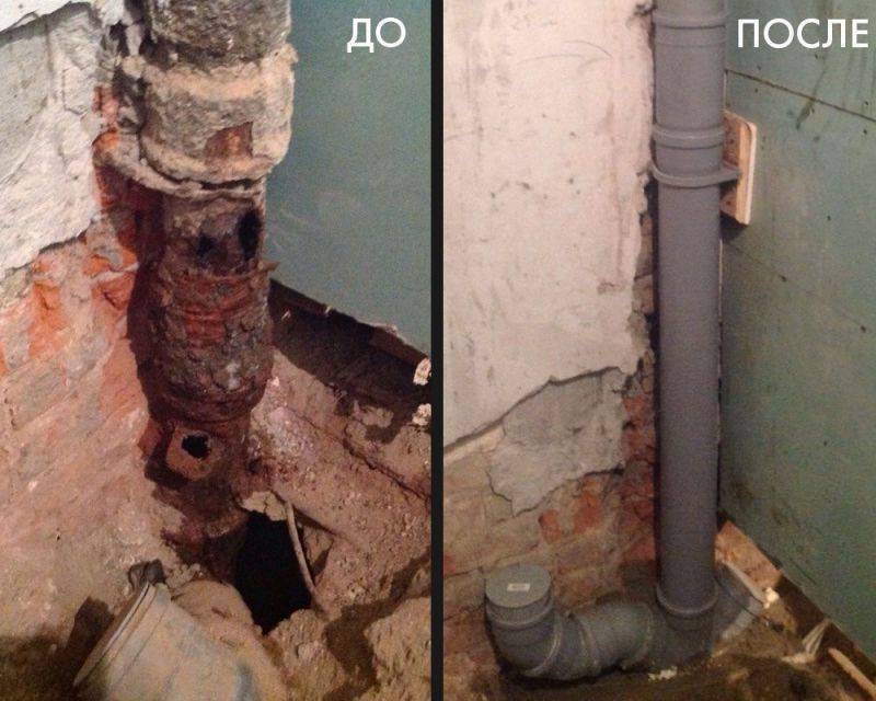 Стояк канализации: замена канализационного стояка в квартире - гидканал