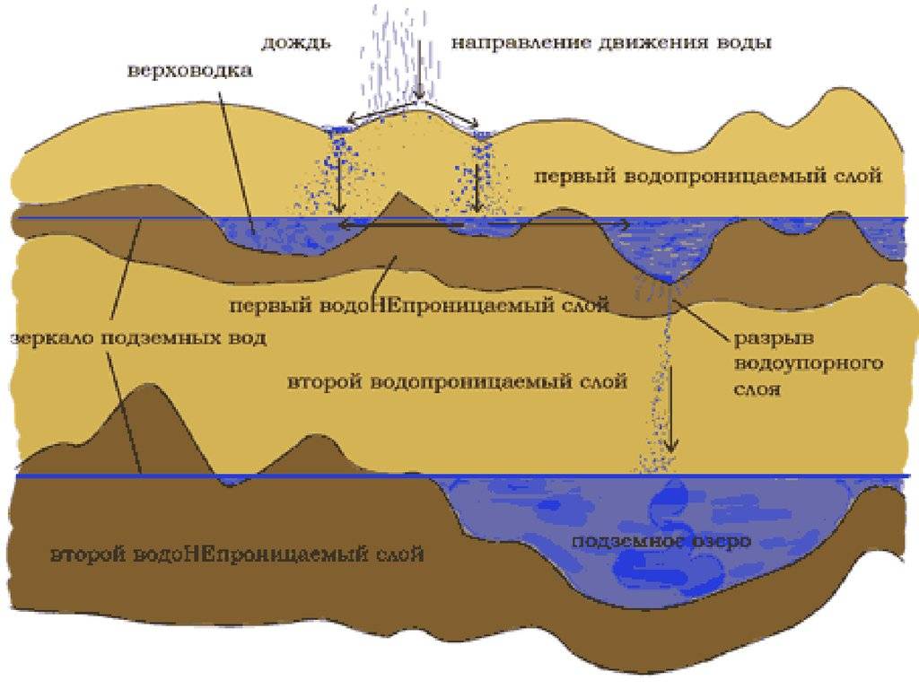 Какой тип подземных вод распространен в зоне аэрации, что такое верховодка и грунтовые воды, в чем между ними отличия?