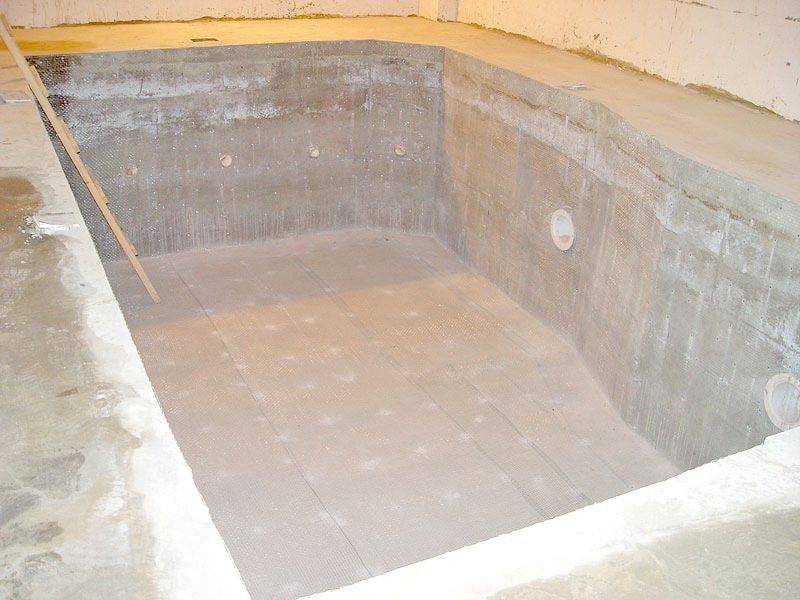 Гидроизоляция бетонного бассейна и его герметизация