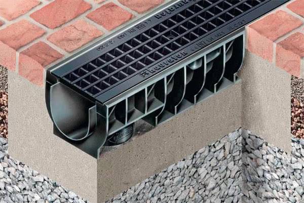 Лотки водоотводные бетонные: дренажные (водосточные) для отвода воды, с решеткой